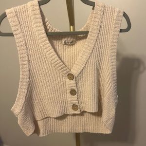 Free People intimately Cropped Button Vest